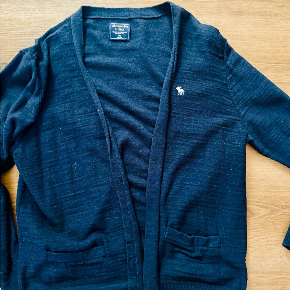 Abercrombie & Fitch Vintage Men's Navy Cardigan Sweater